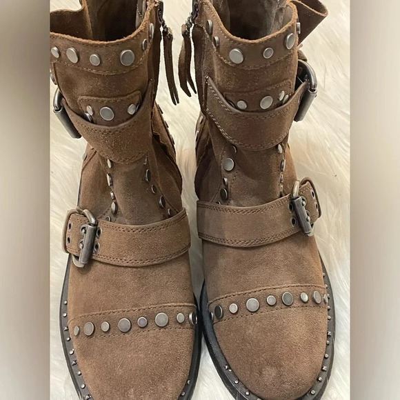 Sam Edelman Dark Taupe Velutto Suede Leather boots size 7 - Picture 9 of 16